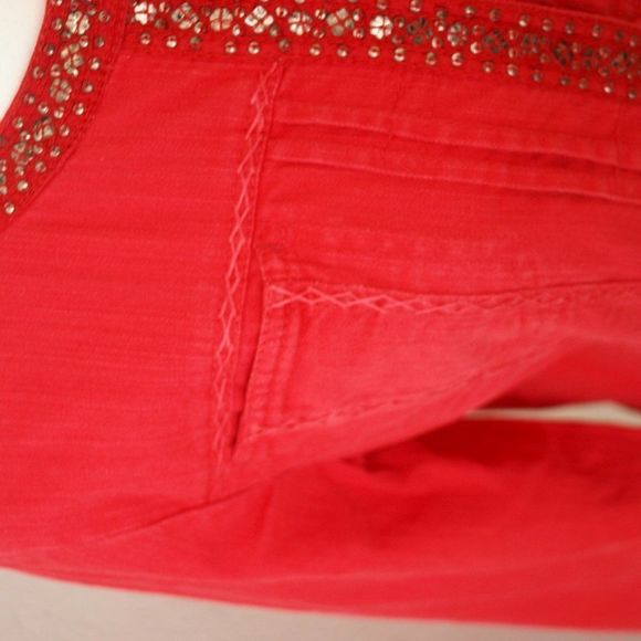 Chicos Statement Jacket In Red Chicos Size 1 - Picture 7 of 10